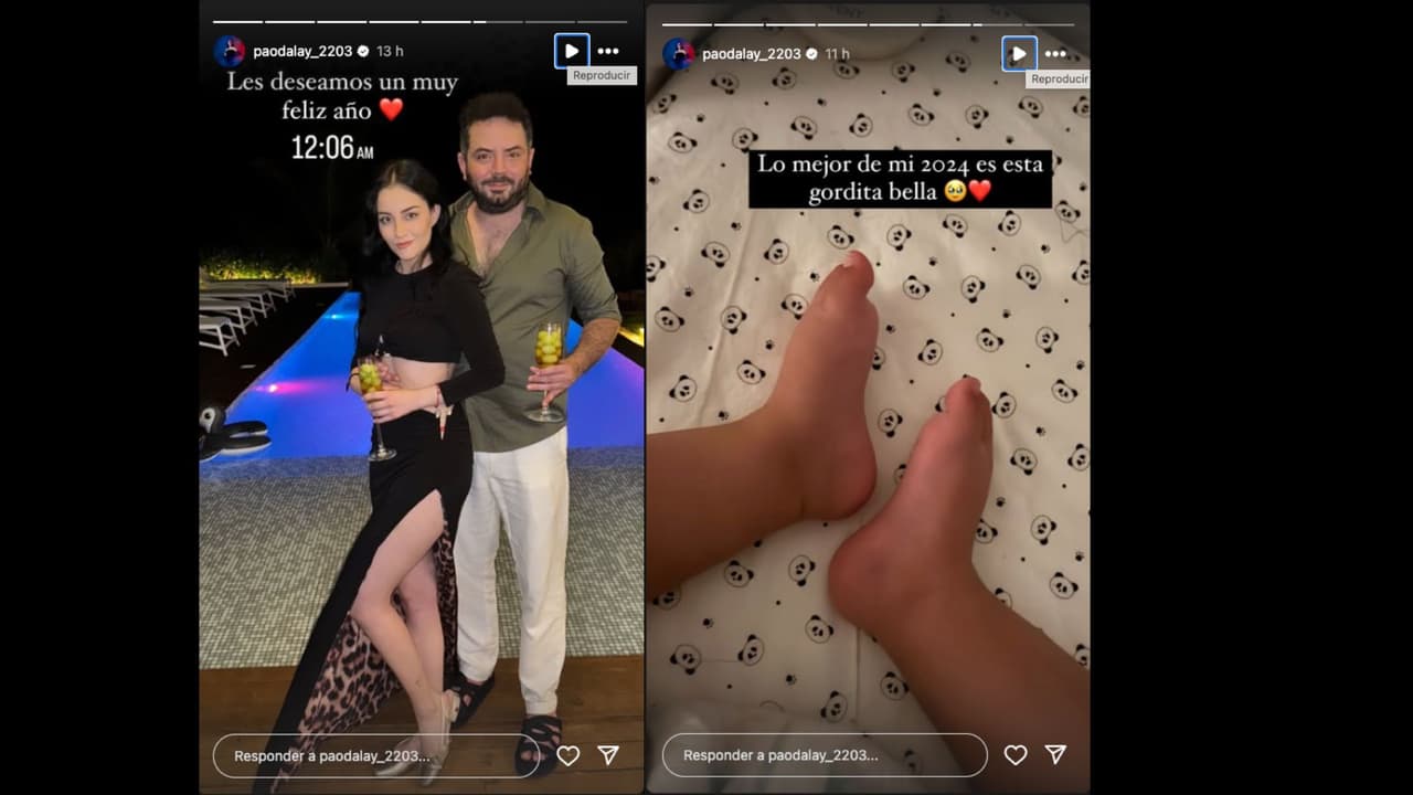 José Eduardo Derbez y Paola Dalay reciben el 2025 en familia