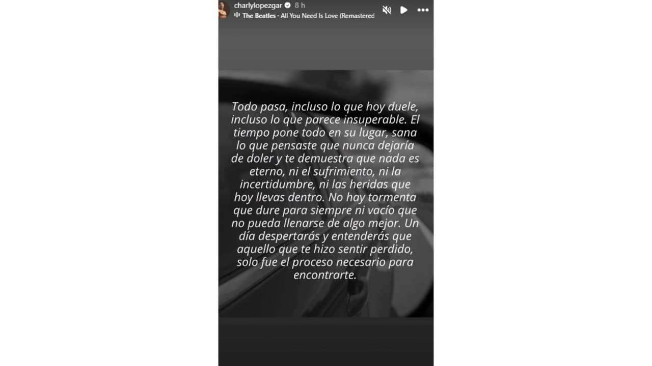 Mensaje de Charly López.