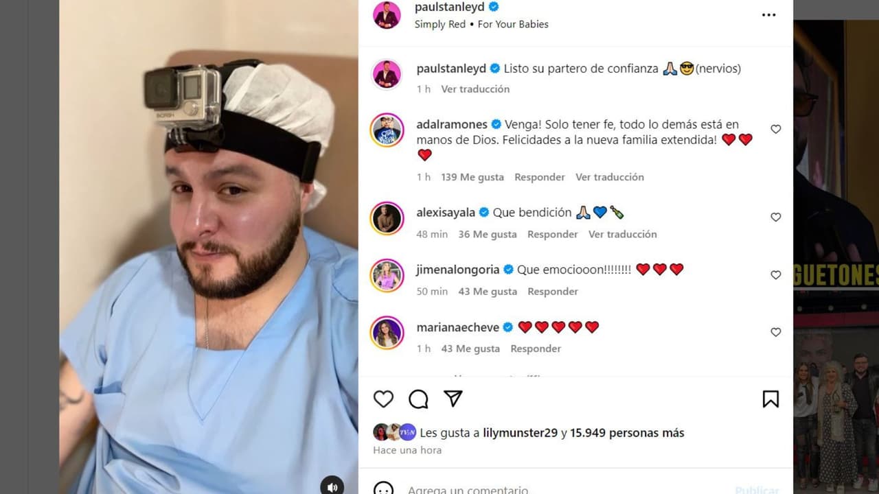 Paul listo para entrar al quirófano.