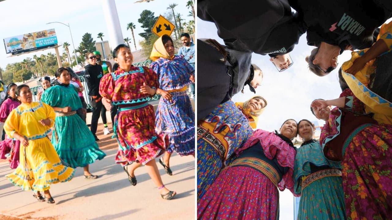 Mujeres rarámuri corren 52 horas sin descanso: usaron vestidos tradicionales y huaraches