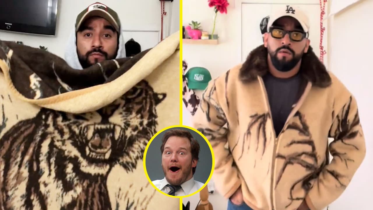 Chico transforma su cobija de tigre en chaqueta de lujo para temporada de frío: todos la quieren