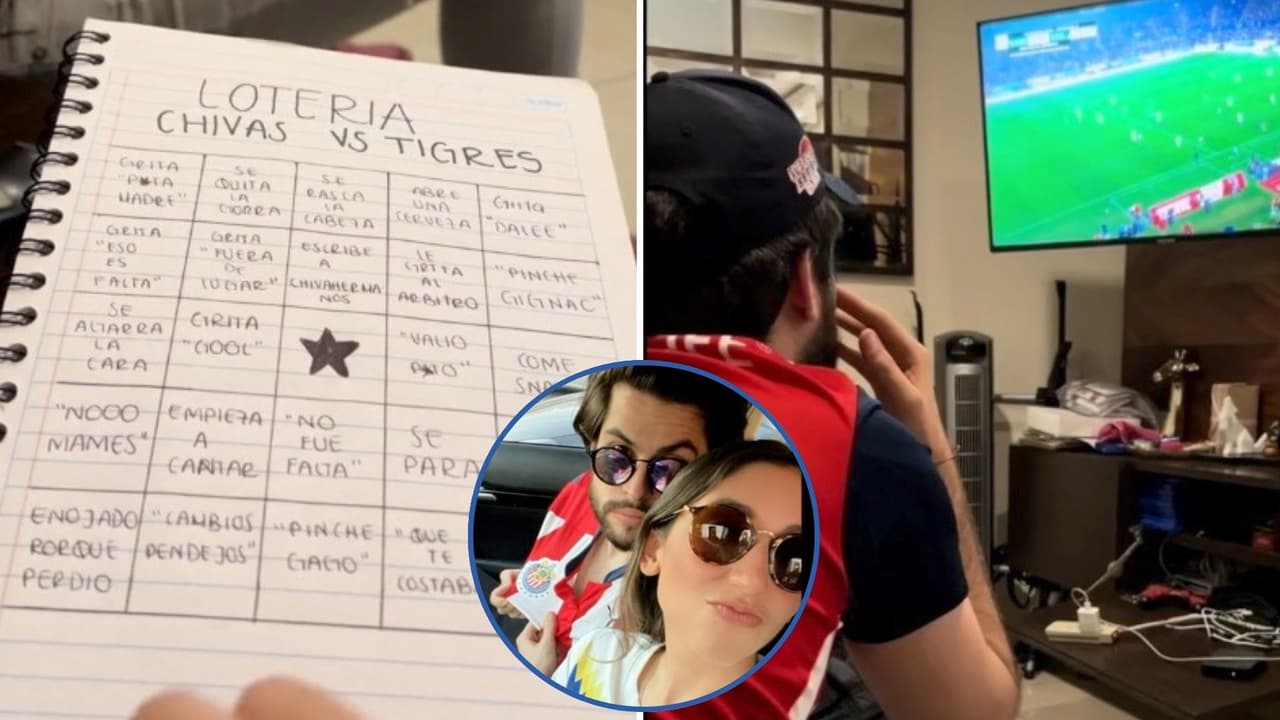 Mujer crea una lotería con las reacciones de su novio al ver un partido de futbol y se vuelve viral