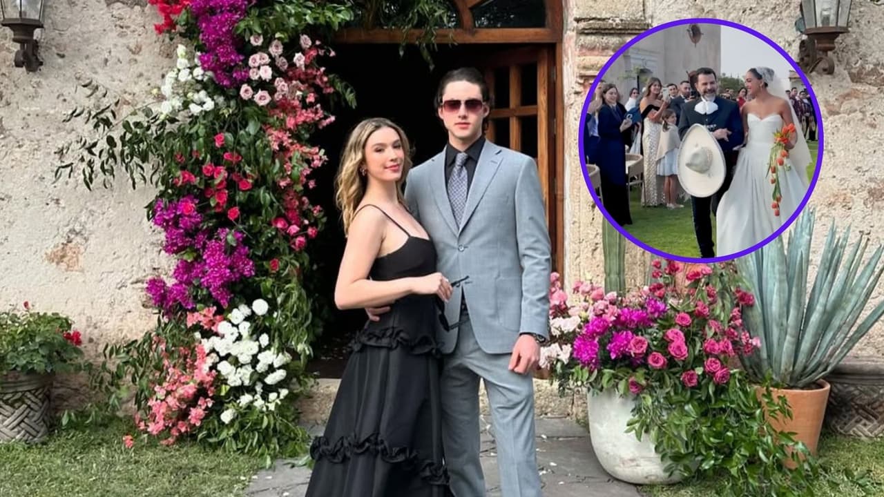 Mía Rubín y su novio lucieron muy enamorados en la boda de Alejandra Capetillo