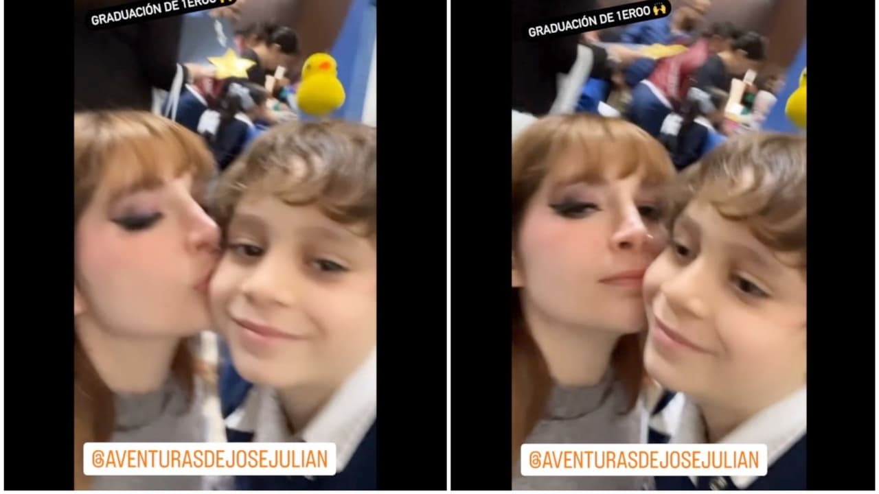 Imelda Tuñón celebra la graduación de su hijo