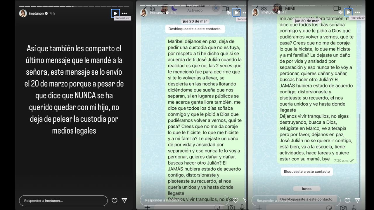 Imelda Tuñón comparte el último mensaje que le envió a Maribel Guardia tras recuperar a su hijo