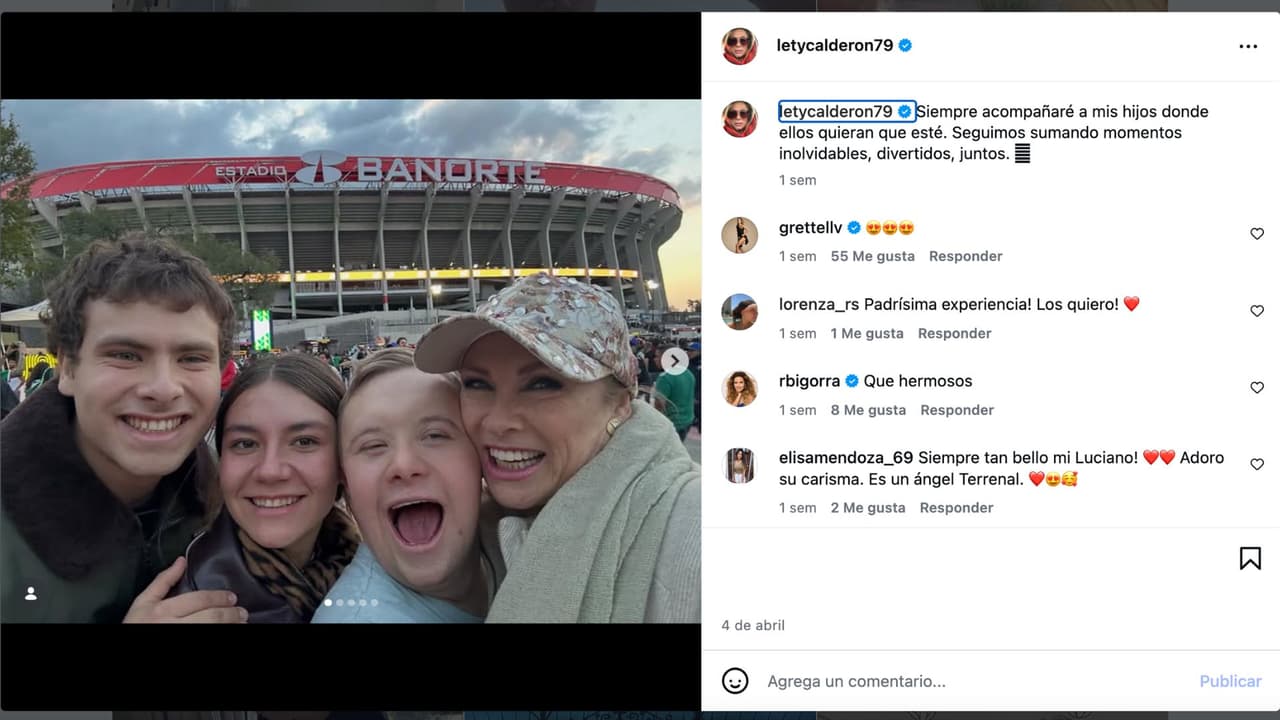 Carlo, Lorenza, Luciano y Lety Calderón.