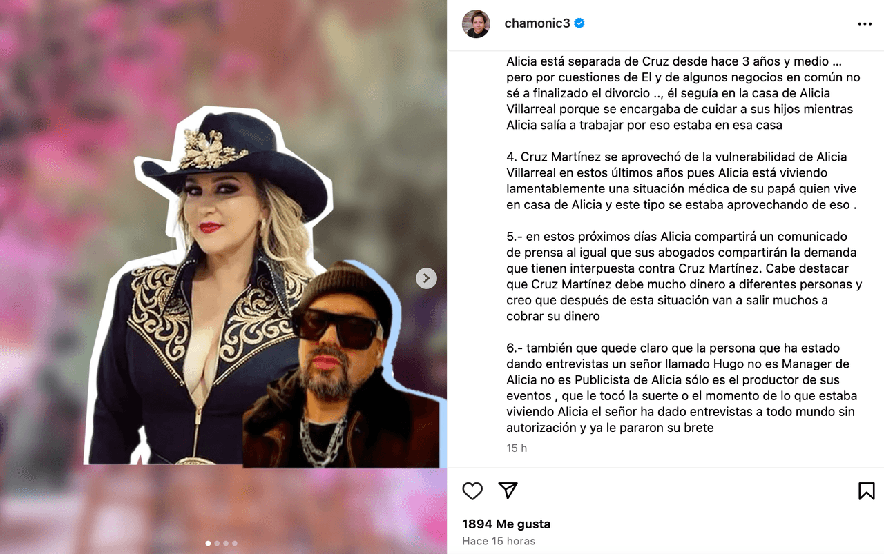 Alicia Villarreal y Cruz Martínez guardaron fuerte secreto sobre su relación