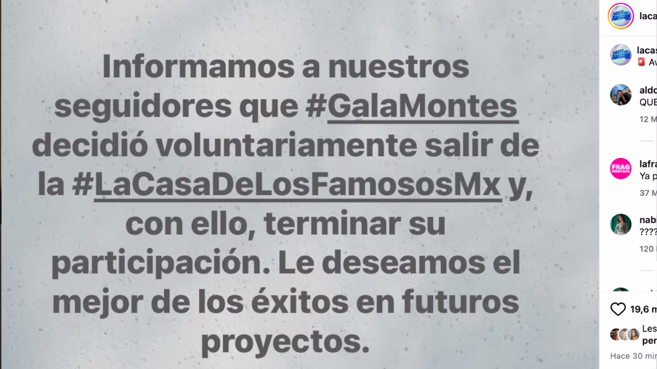 Gala abandona la casa; La Jefa, con voz entrecortada, anuncia a los habitantes qué le pasó
