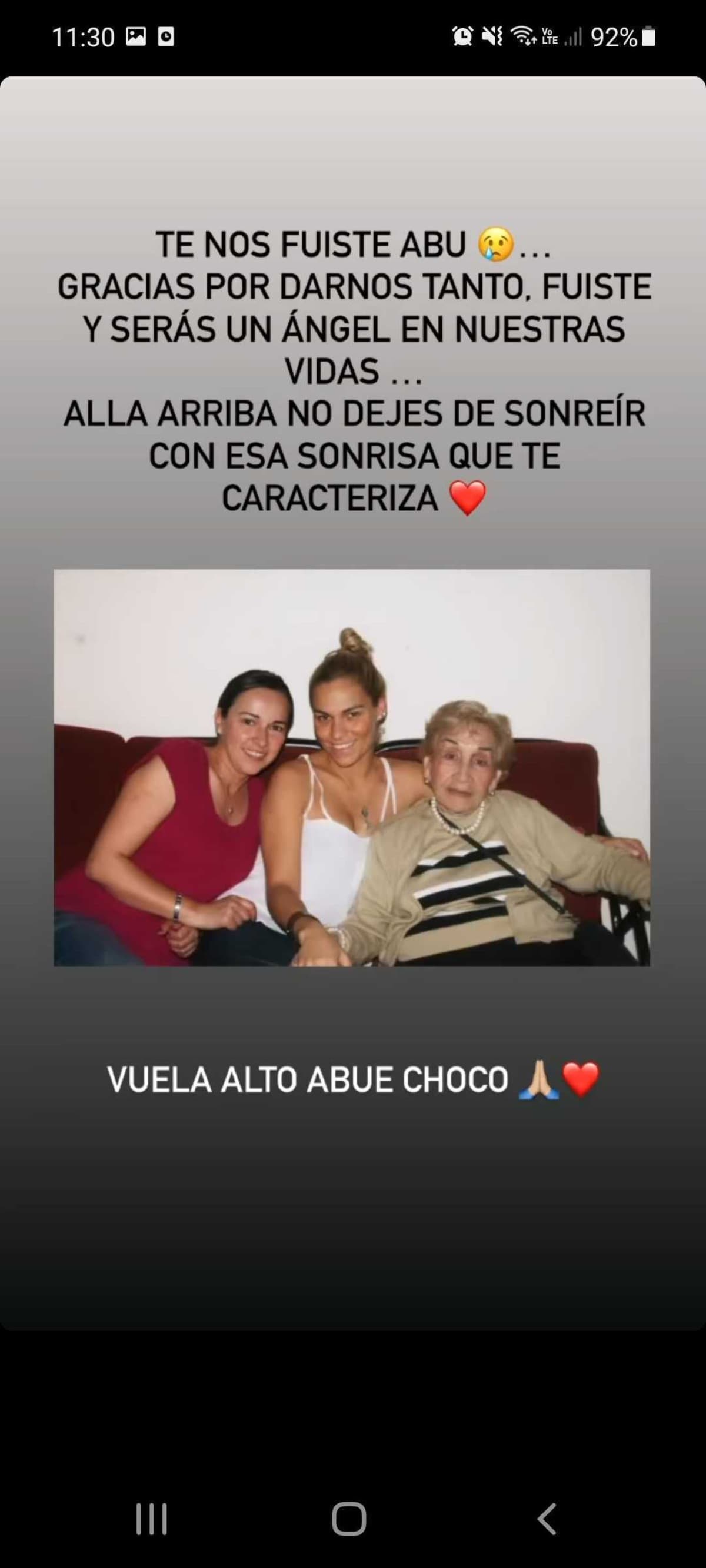 La bailarina le dijo adiós en redes sociales, tras dar a conocer la lamentable noticia