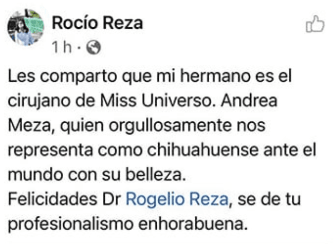 ¿Andrea Meza se sometió a alguna cirugía plástica?