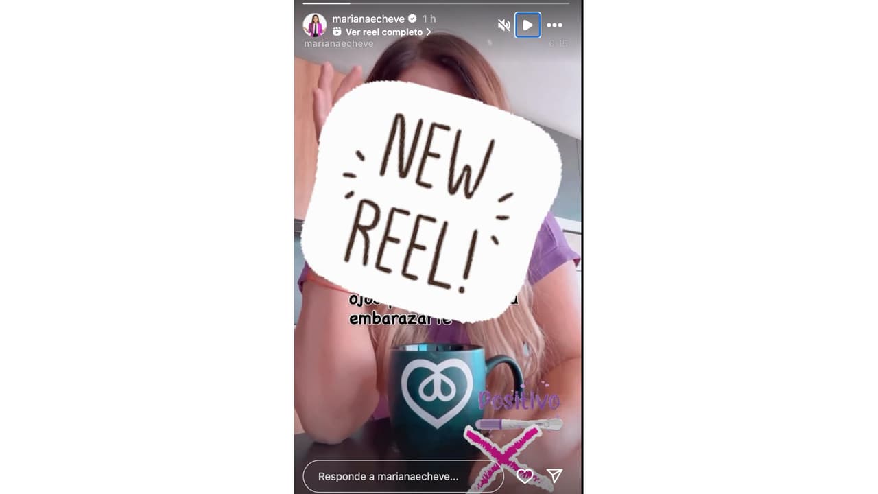 Publicación de Mariana Echeverría en Instagram.
