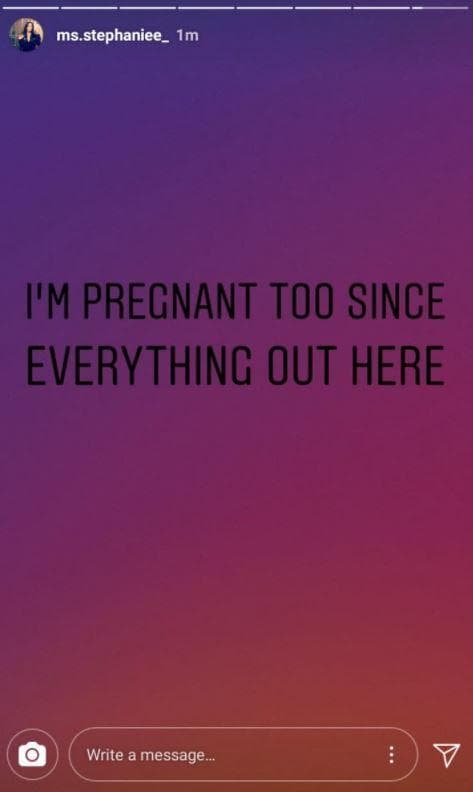 Una mujer de nombre Stephanie señala en redes sociales que también tendrá un hijo de Tristan. La información no ha sido confirmada.