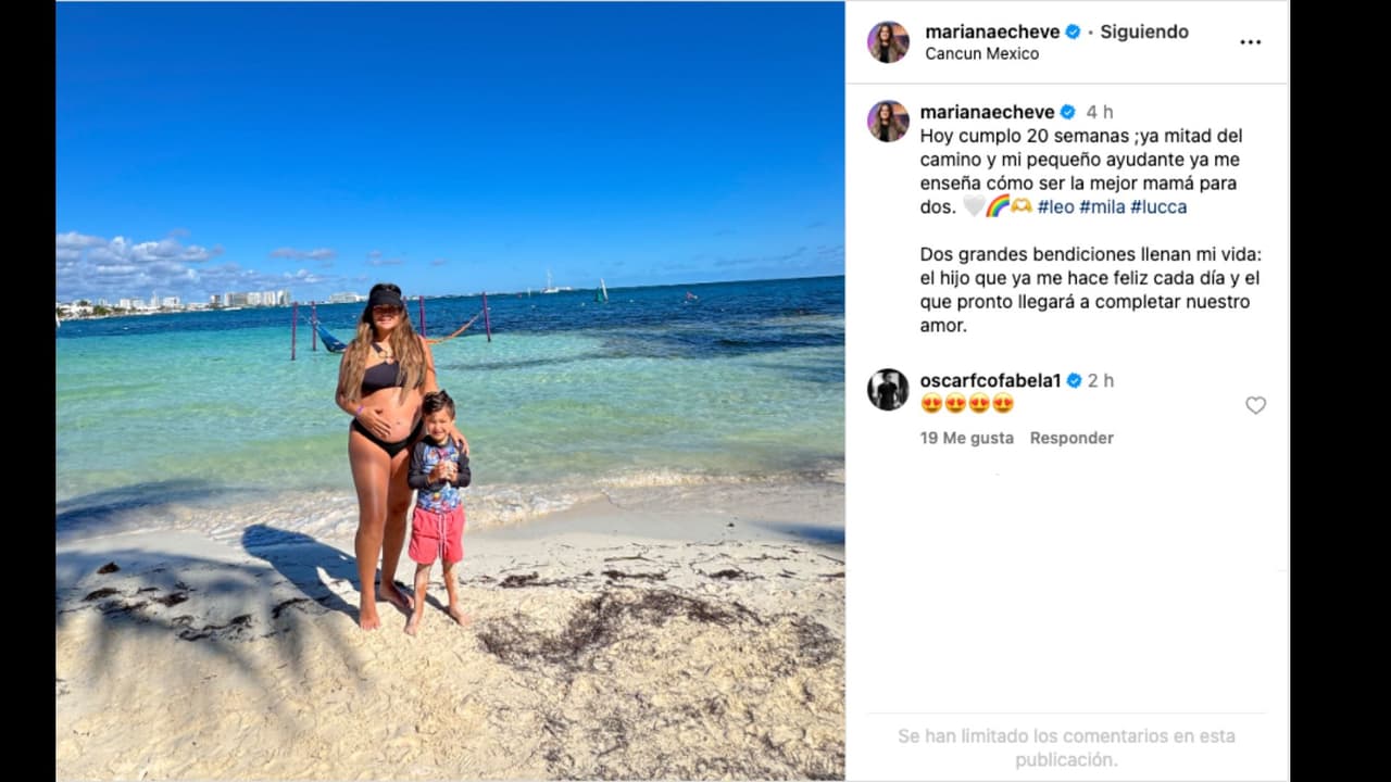 Mariana Echeverría compartiría el nombre de su segundo bebé