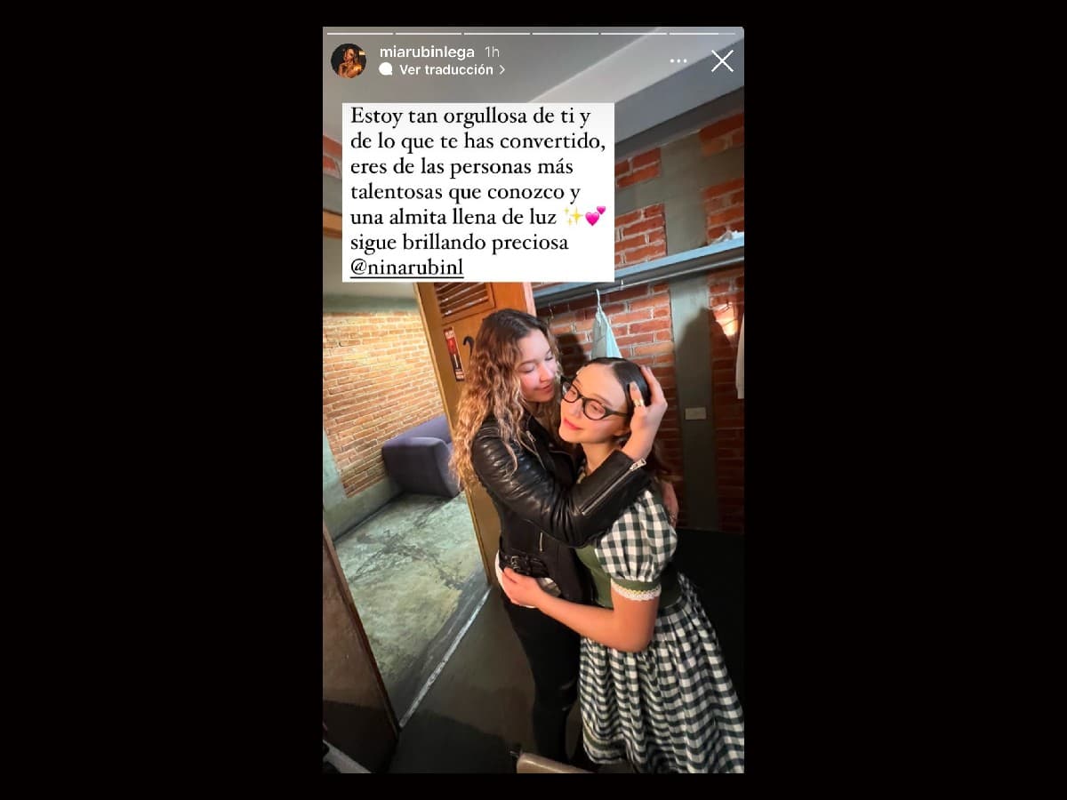 Mía Rubín deja sin palabras al dedicarle amoroso mensaje a su hermana Nina.