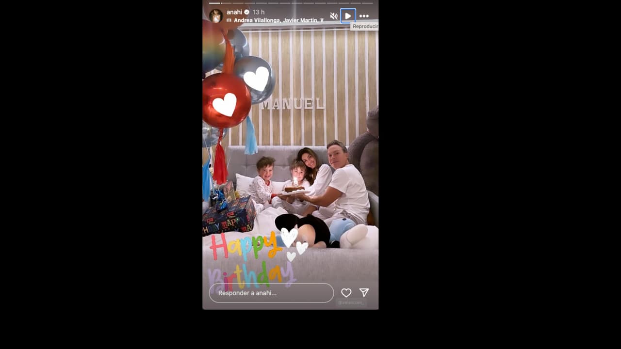 Anahí y su esposo Manuel Velasco sorprendieron a su hijo mayor Manu por su cumpleaños #8