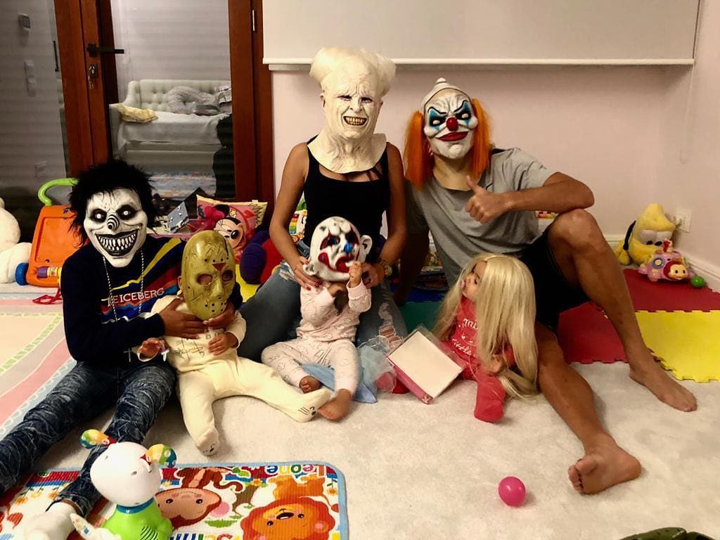 Cristiano Ronaldo sorprendió con el retrato familiar más espeluznante de Halloween