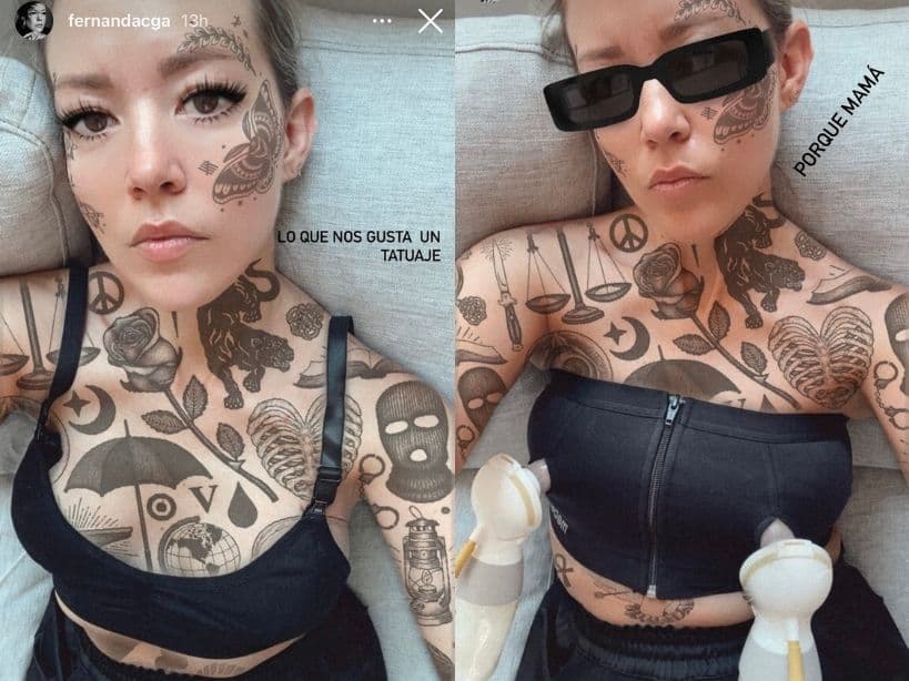 Fernanda Castillo impactó al aparecer con el rostro y cuerpo lleno de tatuajes.