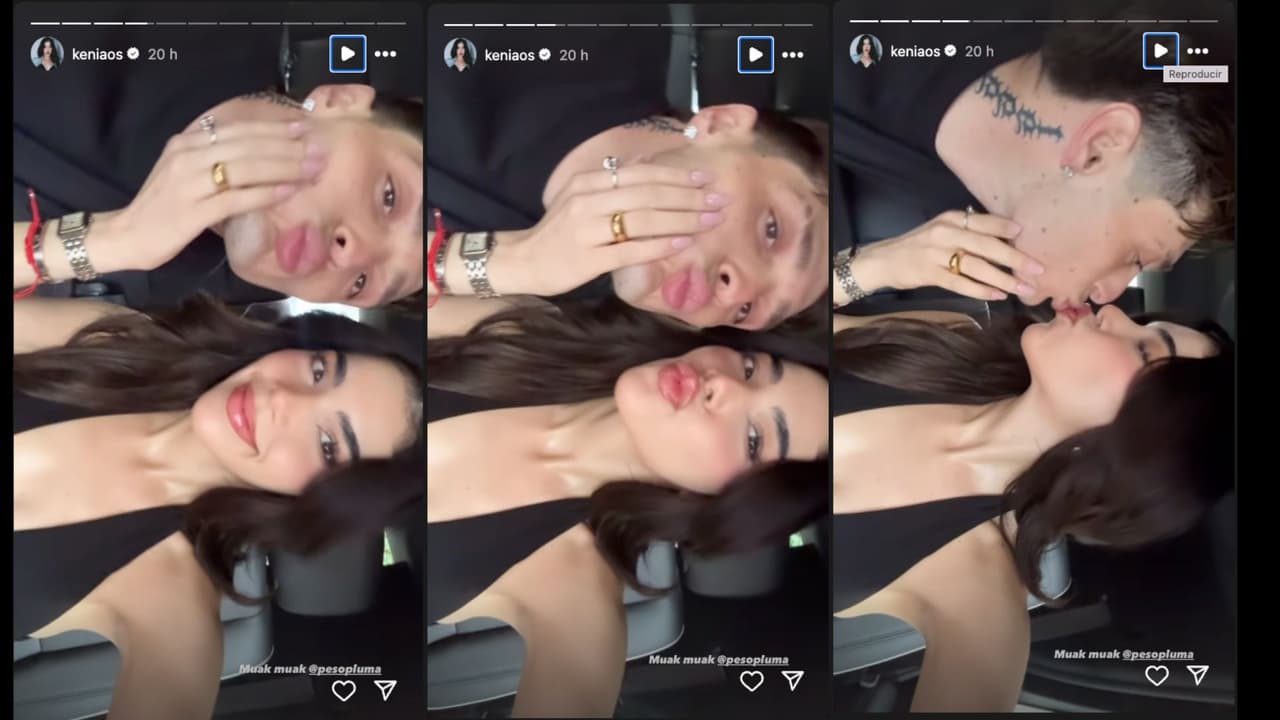 Kenia Os comparte romántico video junto a Peso Pluma