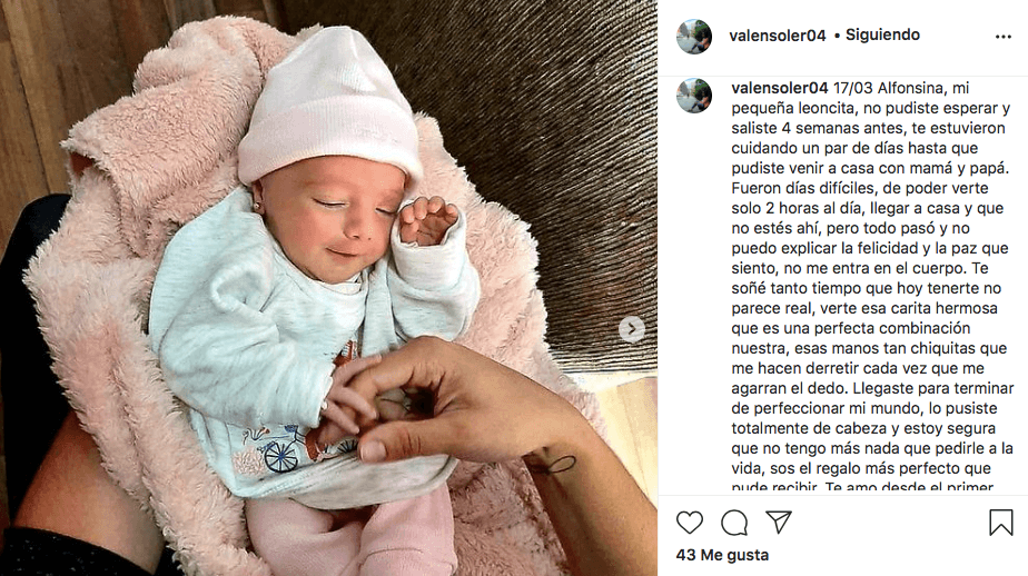 Alfonsina es la primera nieta de Juan Soler.