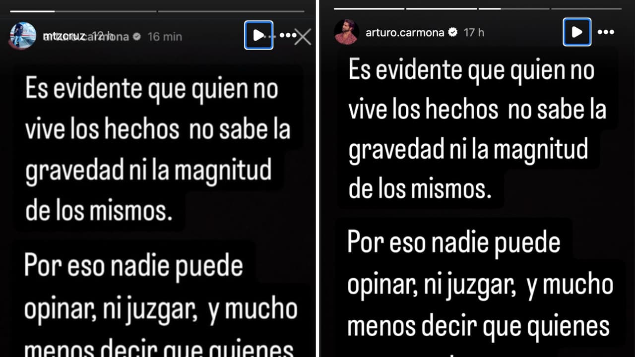Cruz Martínez comparte el comunicado de Arturo Carmona.