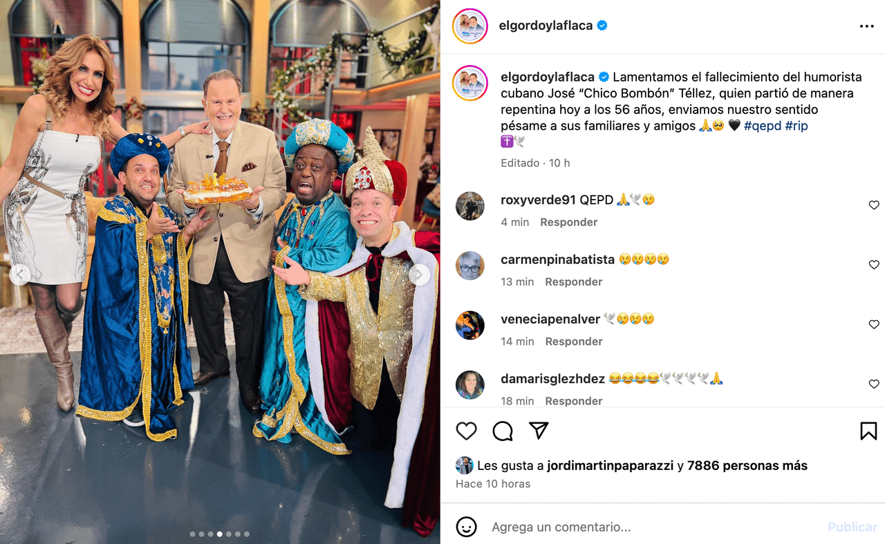 El Gordo y La Flaca llora la muerte de comediante; así lo despiden