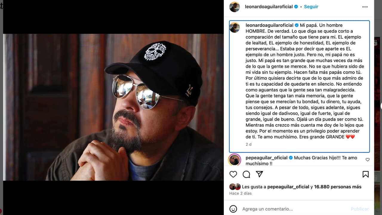 Leonardo Aguilar celebra a Pepe con indirecta para Emiliano.