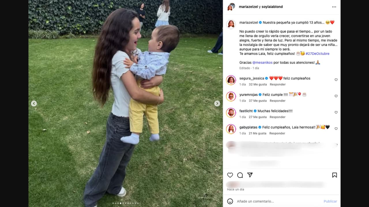 Mariazel le dedica emotivo mensaje a su hija Laia por su cumpleaños