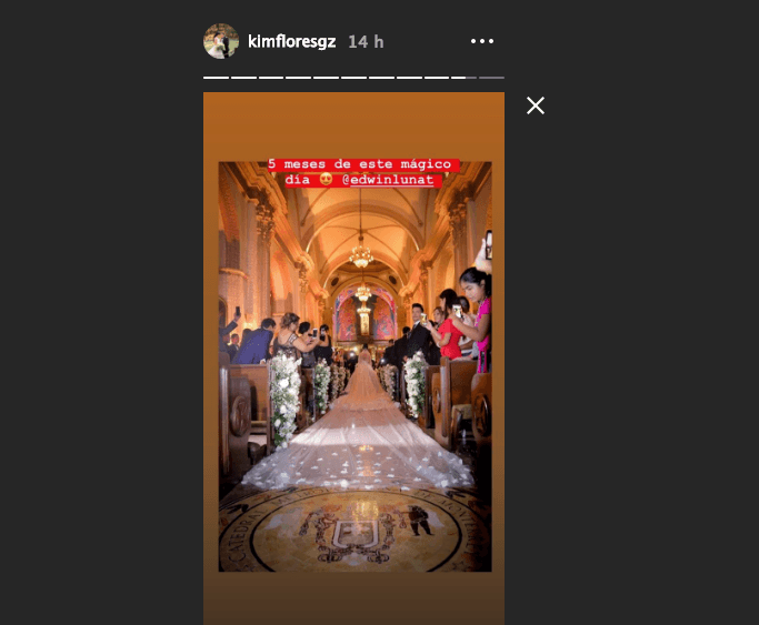 Kimberly Flores recuerda su boda con Edwin Luna