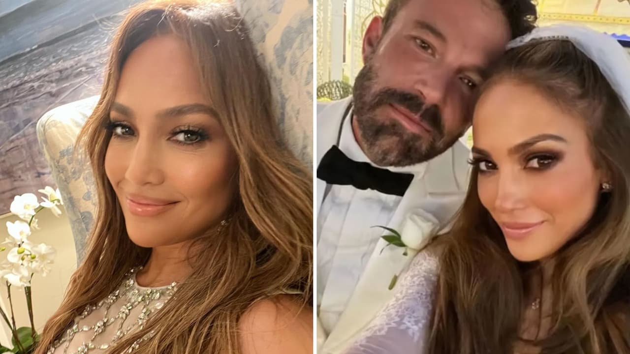 Una JLo sin maquillaje celebra un año de su boda en Las Vegas con Ben Affleck y lanza sorpresa
