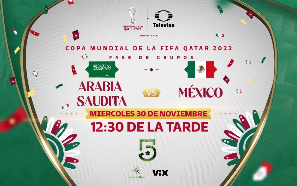El partido de la selección mexicana es el miércoles 30 de noviembre