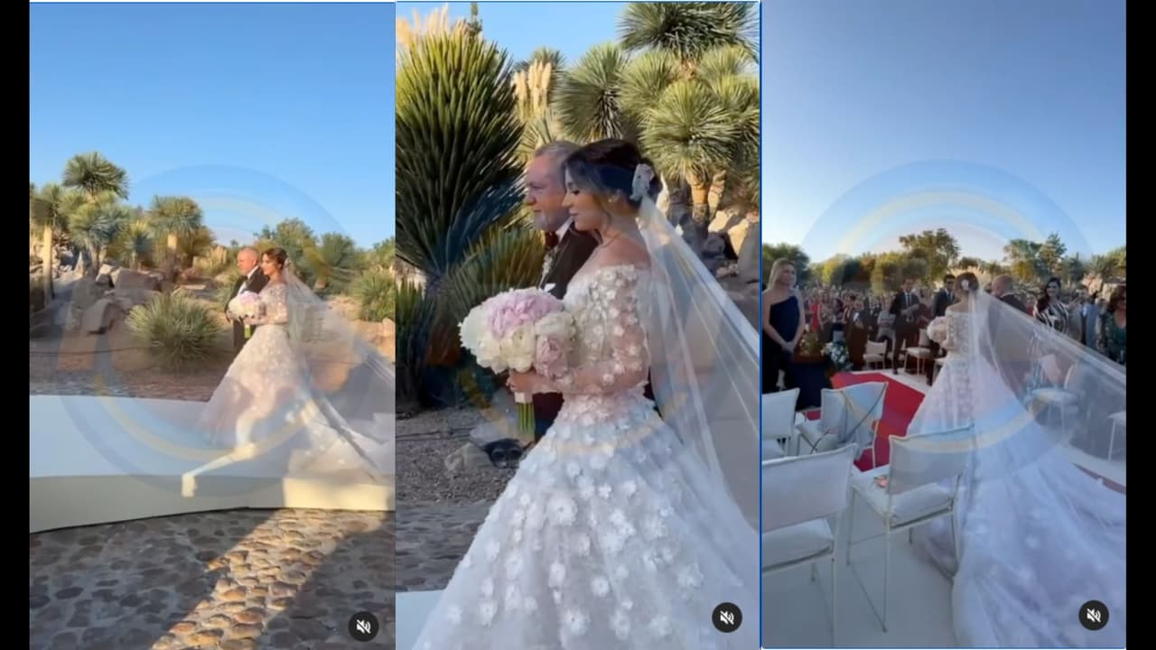 El productor José Alberto Castro entregó a su hija Sofía Castro en el altar