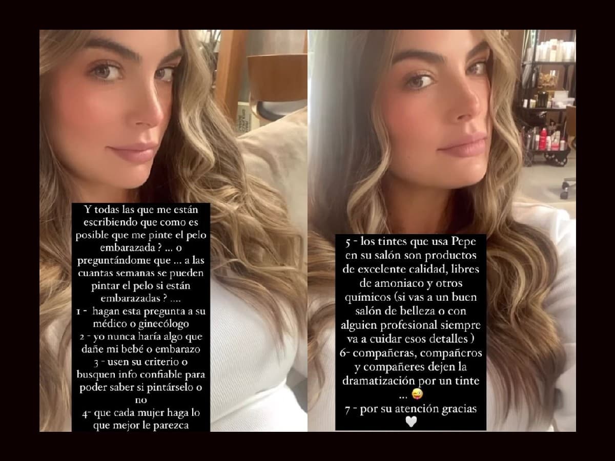 Ximena Navarrete responde contundente a críticas por pintarse el cabello en su embarazo.