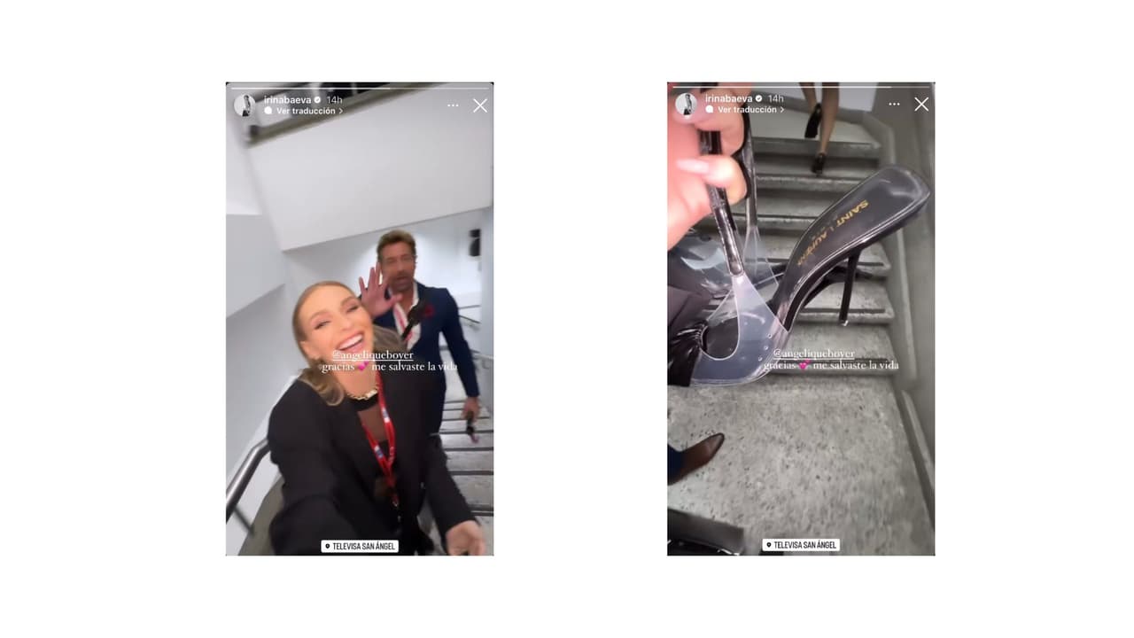 Angelique Boyer le obsequió unas zapatillas planas a Irina Baeva