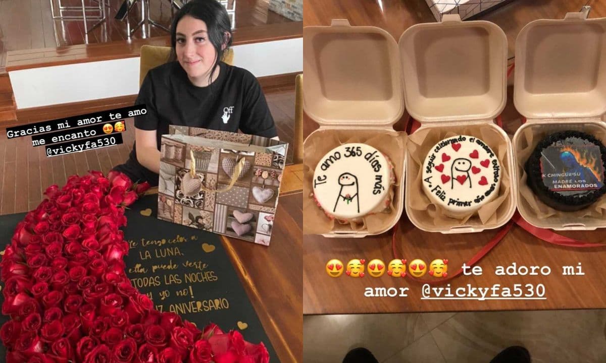 La joven se mostró emocionada y sorprendida por los detalles de su novio