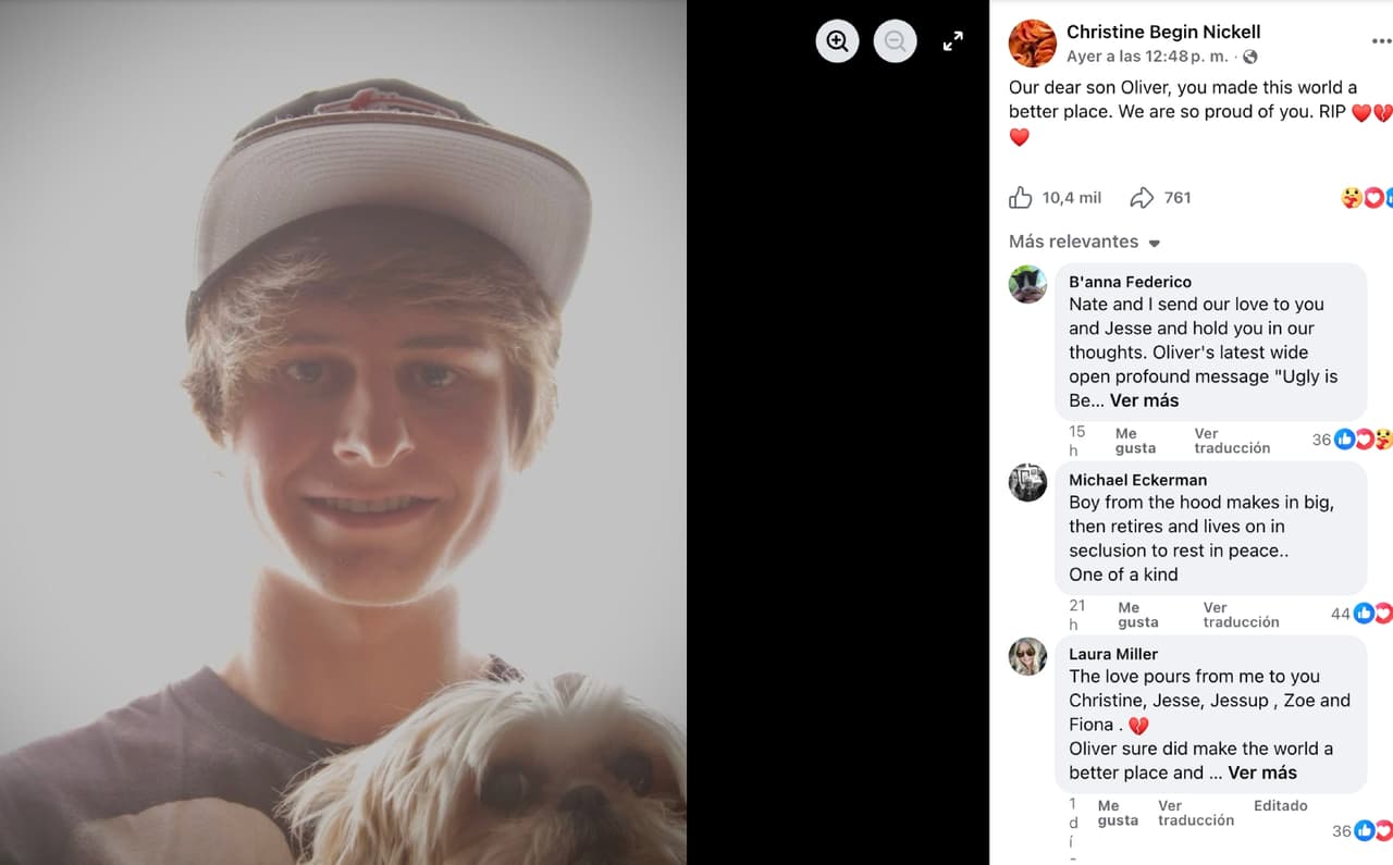 Mensaje de la mamá de Oliver Tree tras su muerte.