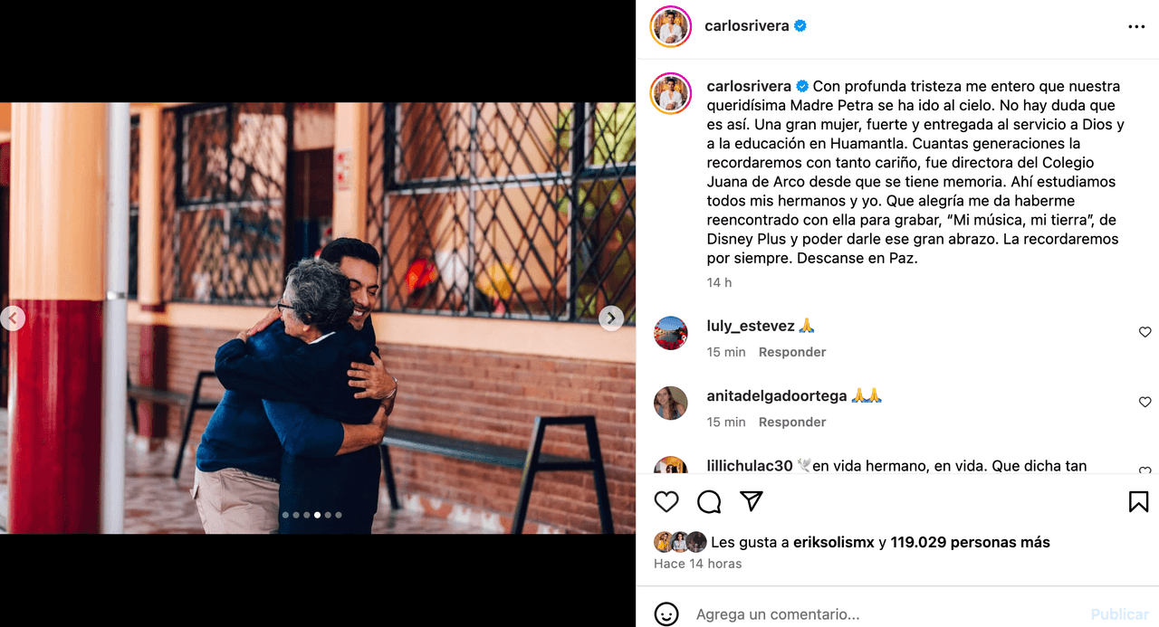 Carlos Rivera está de luto y así fue su devastadora despedida