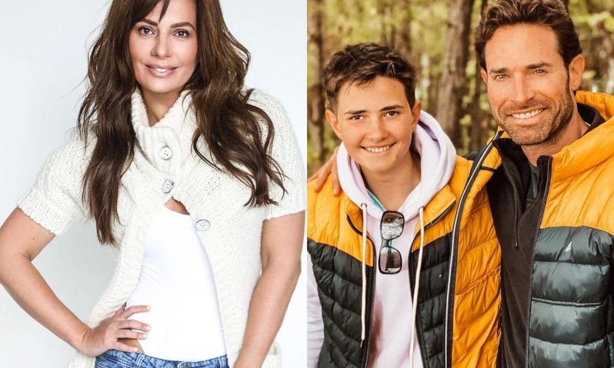 El actor y la conductora se desvivieron en halagos para la foto de Santiago