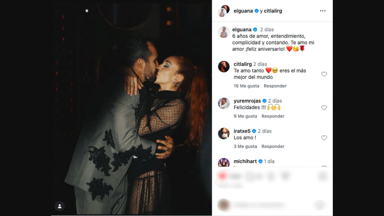 ‘El Guana’ dedica un tierno mensaje a su novia en su sexto aniversario: "Te amo, mi amor"