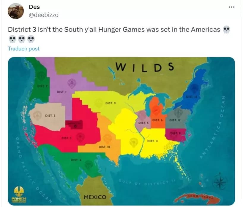 Panem es Estados Unidos en 'Los Juegos del Hambre'