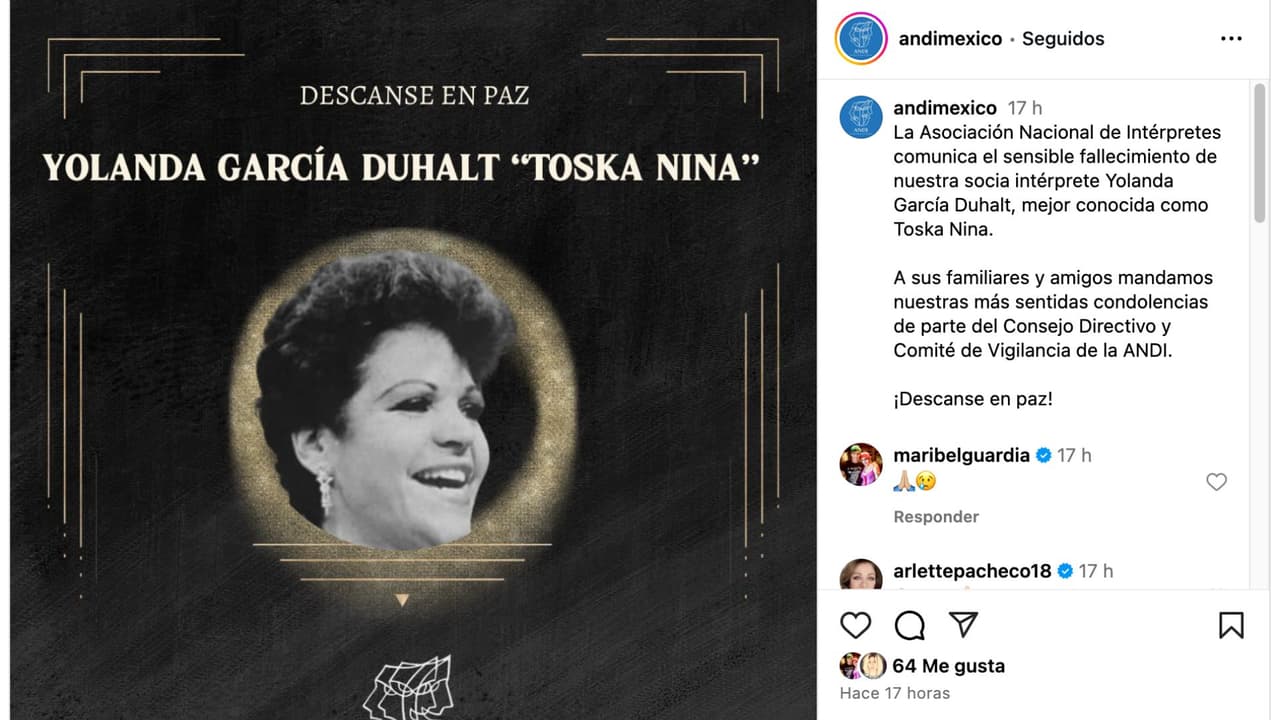 Muere Yolanda García Duhalt.