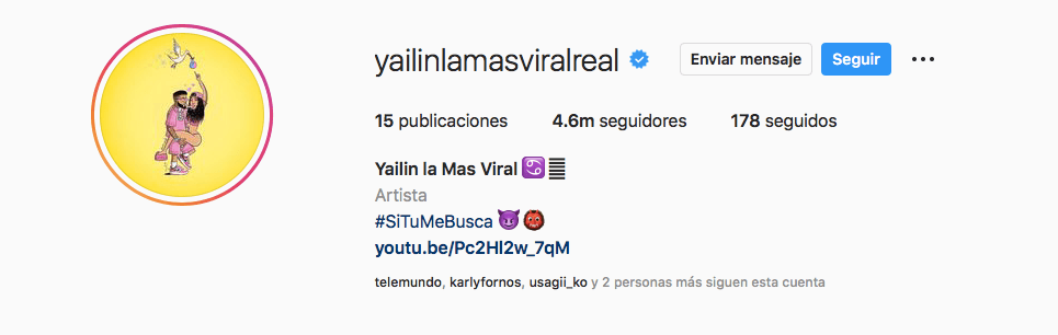 Yailin coloca cigueña en foto de perfil con Anuel AA; ¿bebé en camino?