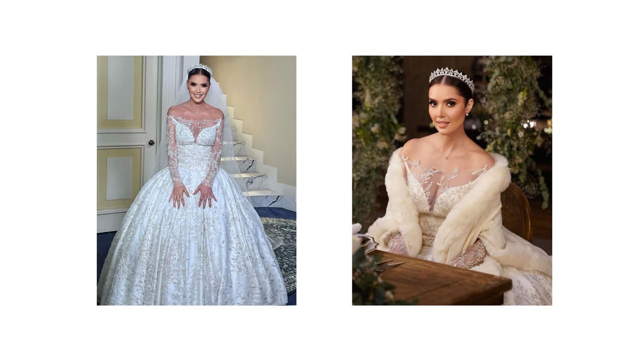 La intérprete de 'Beatriz Almazán' lució un vestido corte princesa.