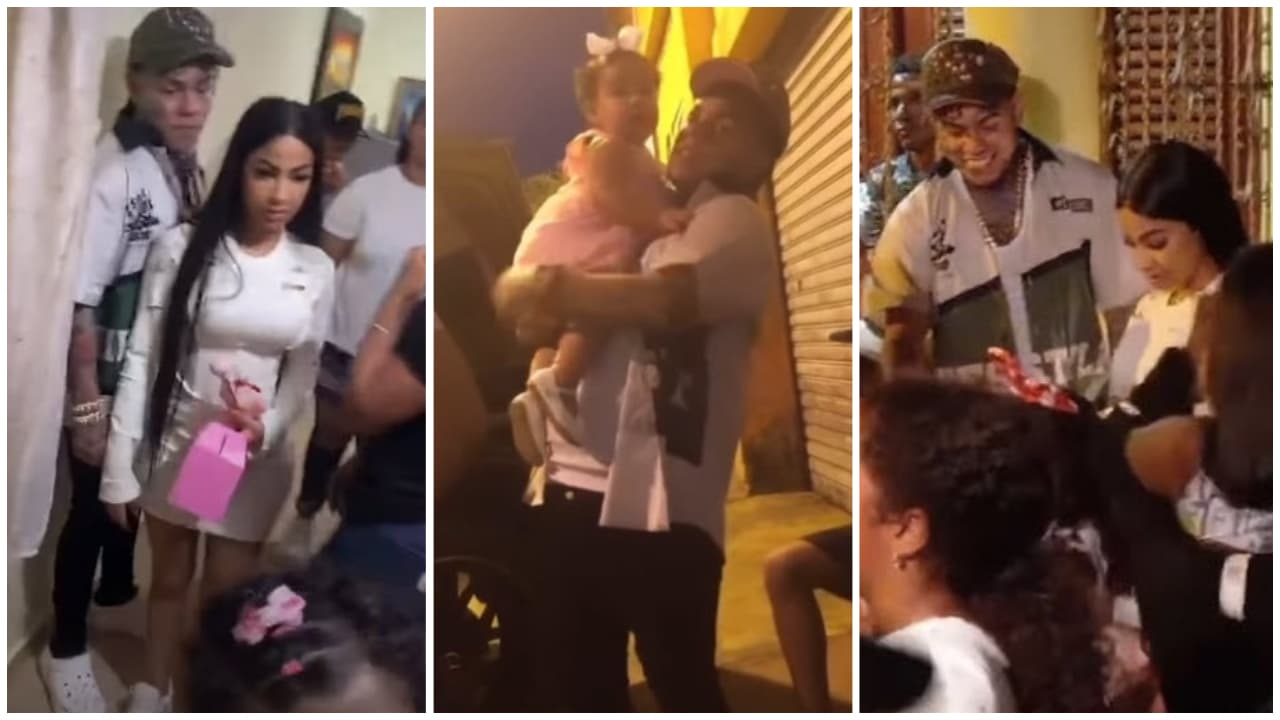 Tekashi con la familia de Yailin
