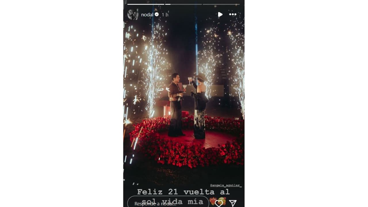 Nodal presume sorpresa de cumpleaños para Ángela Aguilar.