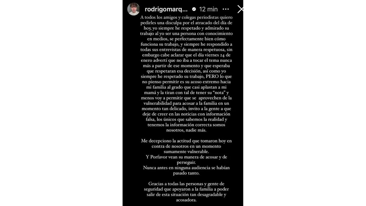 Hermano de 'Fofo' Márquez se disculpa tras altercado con la prensa.