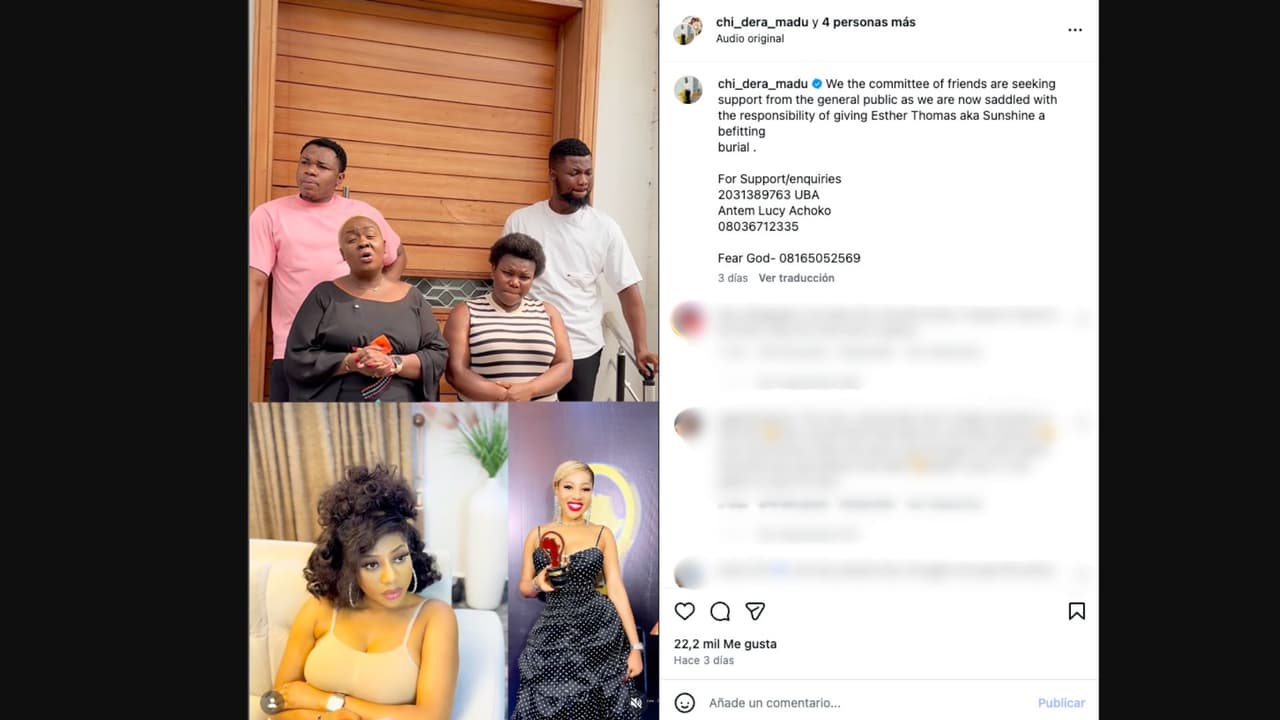 Amigos de Esther ‘Sunshine’ Thomas piden ayuda para el funeral de la influencer