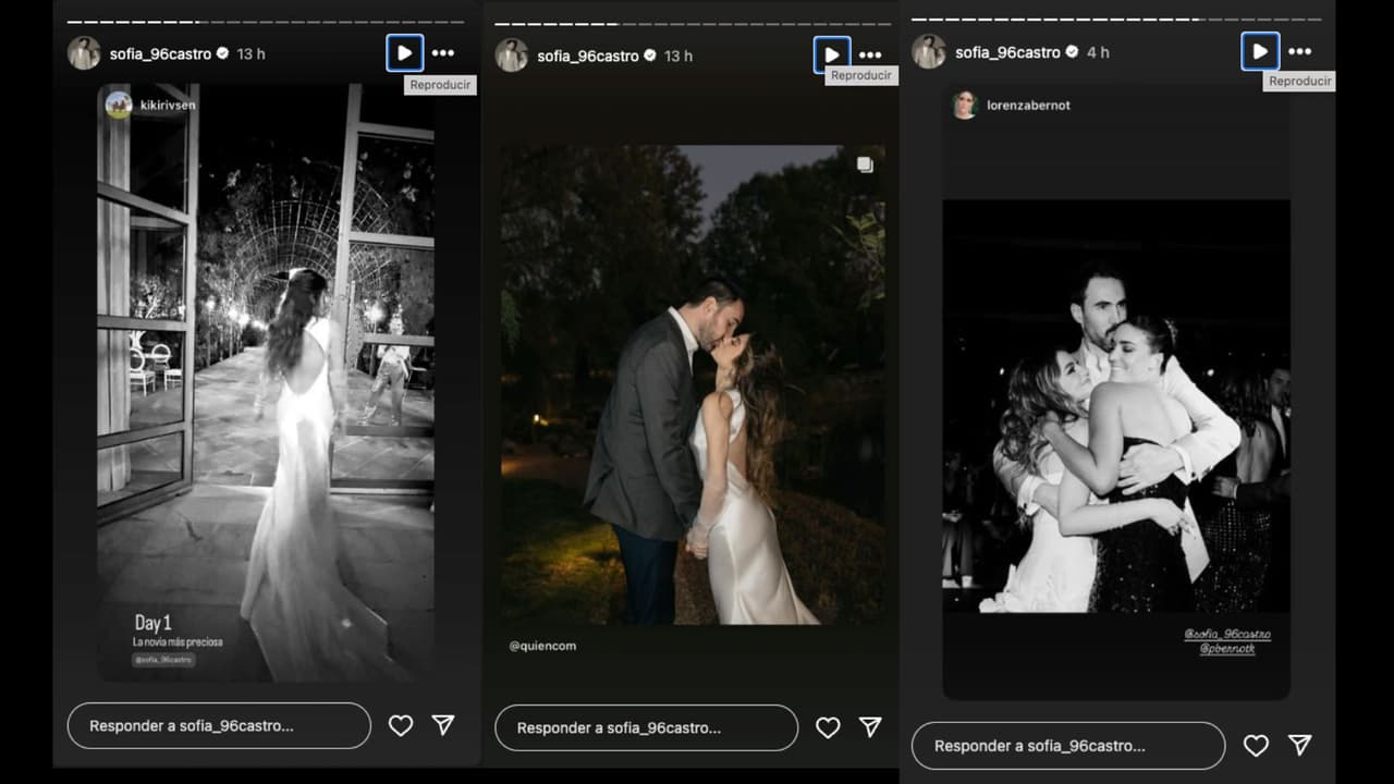 Sofía Castro comparte algunos detalles del cóctel previo a su boda religiosa con Pablo Bernot
