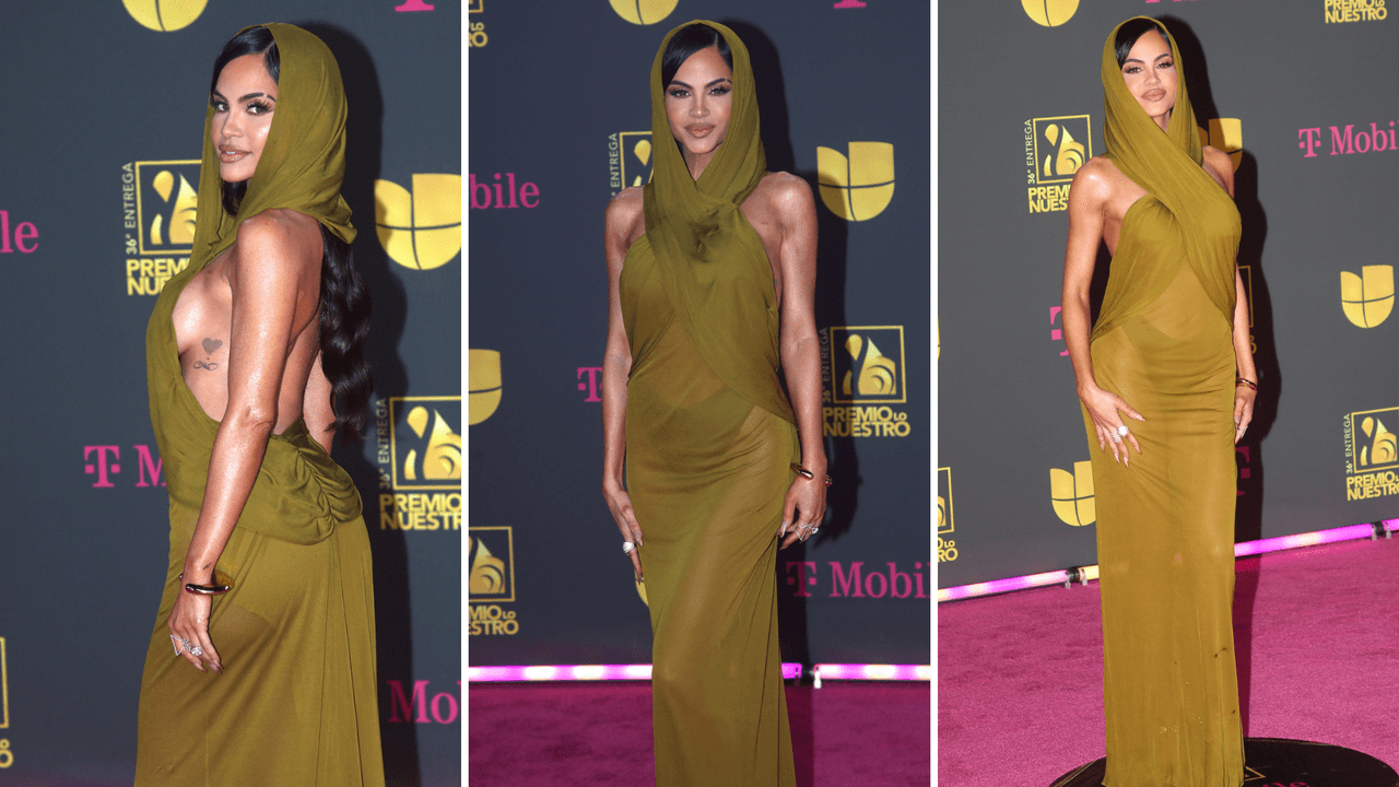 Natti Natasha en la alfombra magenta de Premio Lo Nuestro 2024.