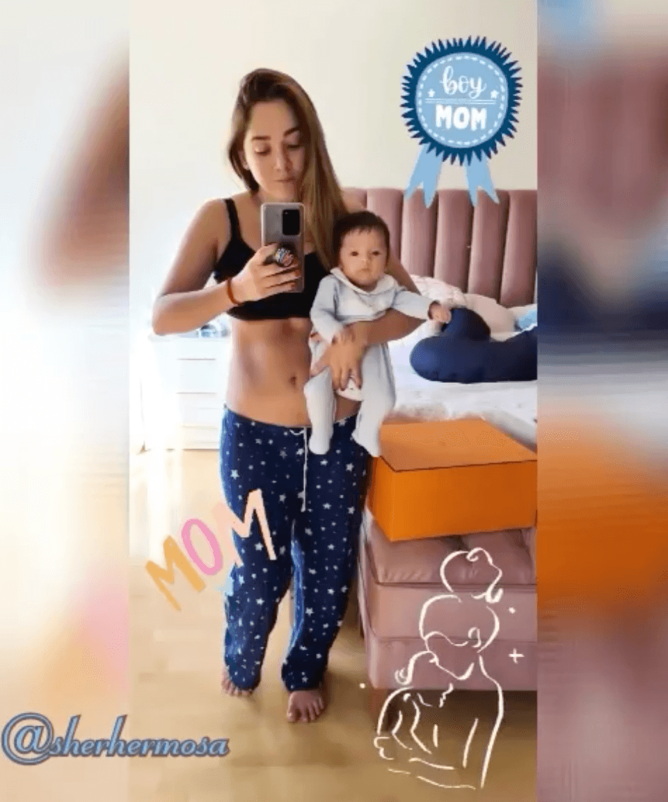 Sherlyn es una de las famosas que más ha llamado la atención en redes sociales por lucir abdomen plano a tan solo unas semanas de convertirse en madre. Y aunque son pocas las diapositivas que ha compartido, en cada una de ellas ha precisado que recuperar la firmeza de su cuerpo no es su prioridad por ahora, pues está totalmente enfocada en el crecimiento y bienestar de André, su primer hijo.