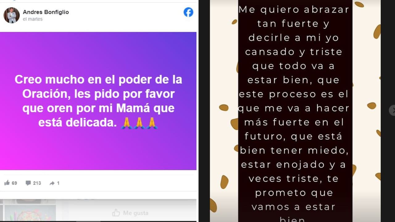 Mensajes del hijo de María Eugenia Ríos antes de confirmarse el fallecimiento de la actriz.